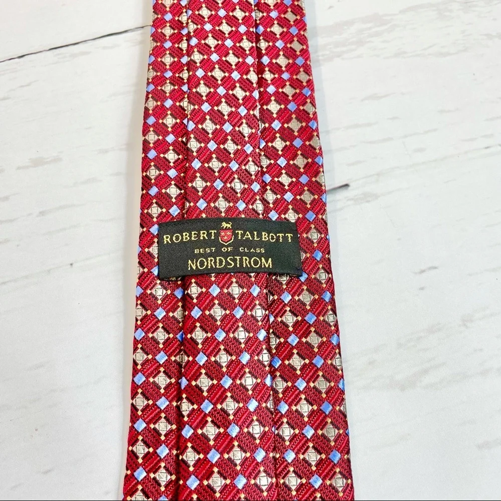 Men's Robert Talbott Best of Class Tie (Red/Blue) - Picture 3 of 11